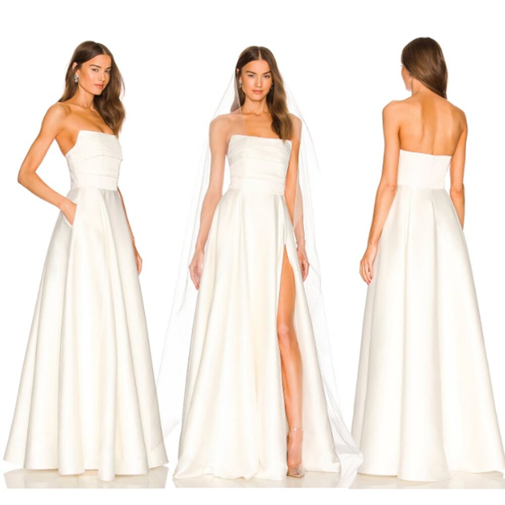 SAU LEE x Revolve Heidi Gown in White - Size 4